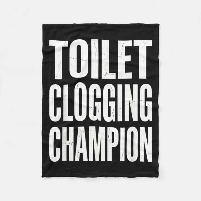 Couverture Polaire Funny Humor Bathroom Joke Toilet Clogging Chamon  (Devant)