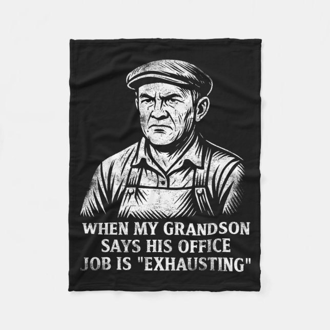 Couverture Polaire Funny Humor Grandpa Gift Father's Day Grandfather  (Devant)