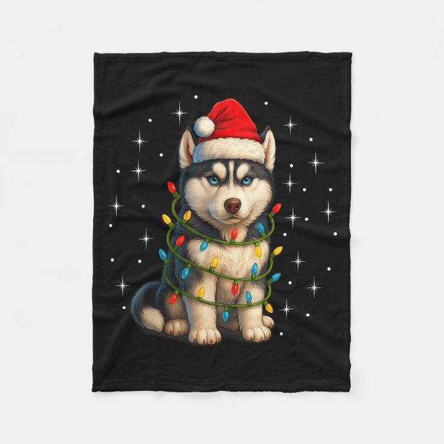 Couverture Polaire Funny Husky Dog Christmas Pj Pajama Men Women Pjs  (Devant)