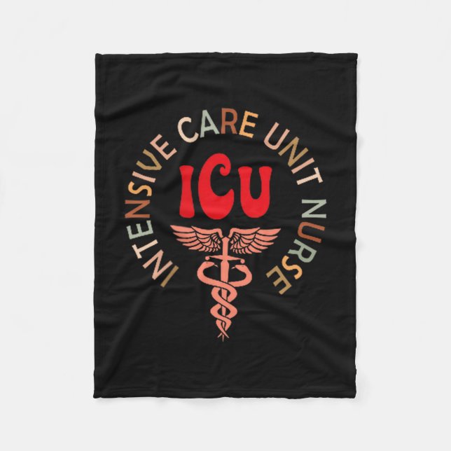 Couverture Polaire Funny Icu Nurse Intensive Care Unit Nurse Emergenc (Devant)