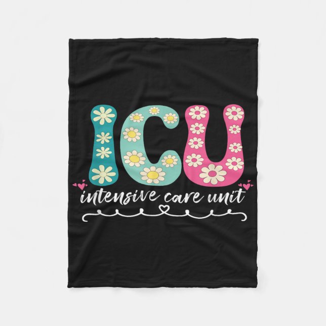 Couverture Polaire Funny Infirmière Infirmière Icu Intensive Care Uni (Devant)