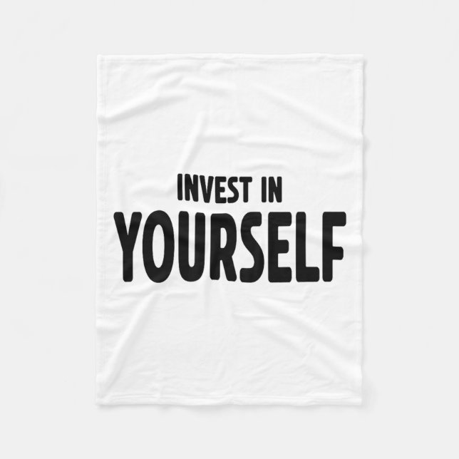 Couverture Polaire Funny Insrational And Motivational Gift Invest In  (Devant)