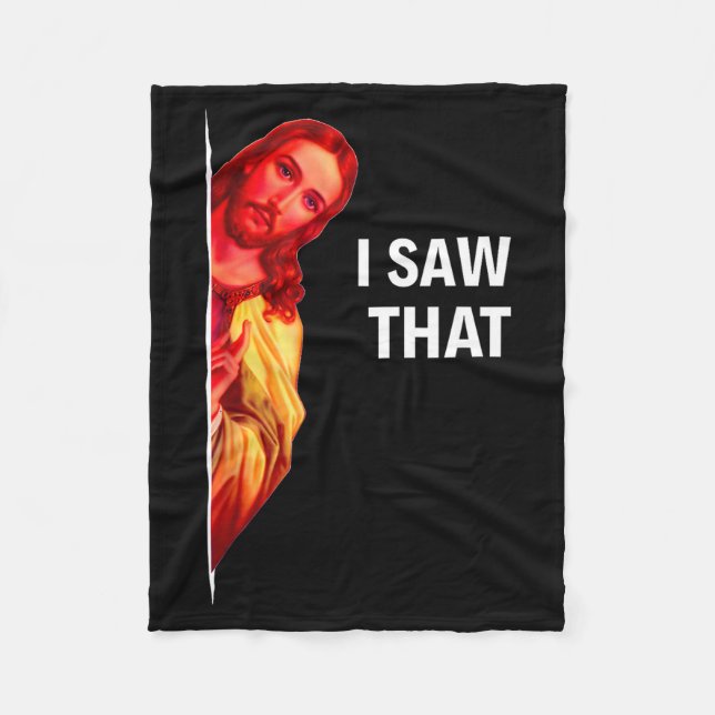 Couverture Polaire Funny Jesus Meme I Saw That Christian Quote Joke G (Devant)