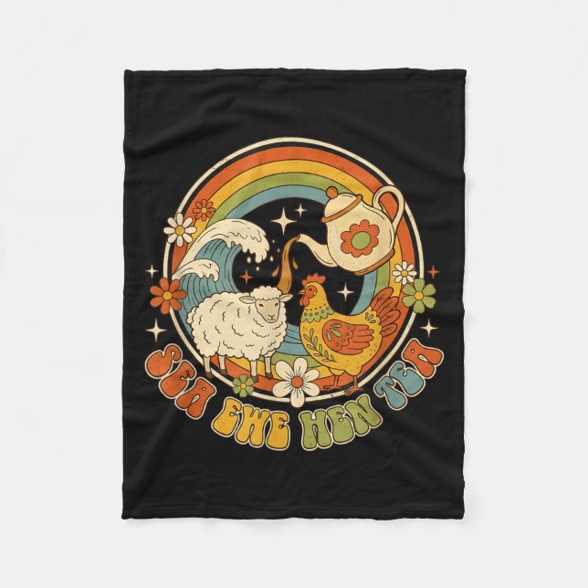 Couverture Polaire Funny Joke Quote Saying Humor Sea Ewe Hen Tea Men  (Devant)