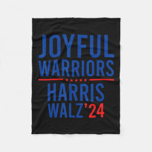 Couverture Polaire Funny Joyful Warriors Kamala Harris Waltz 2024