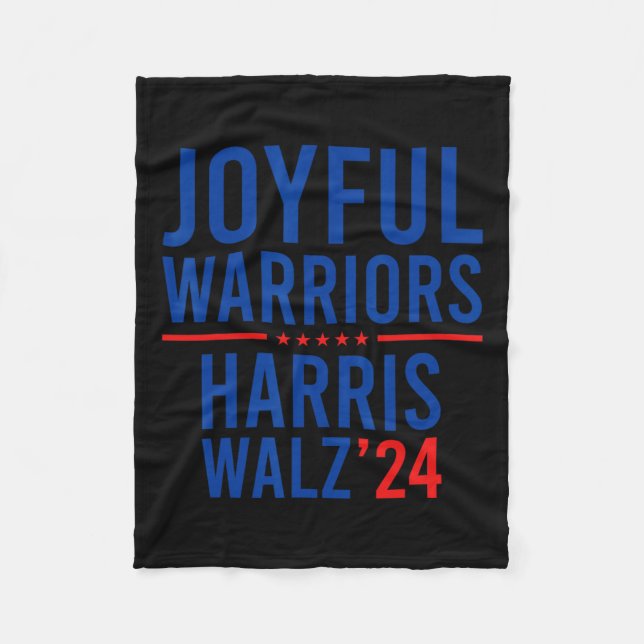 Couverture Polaire Funny Joyful Warriors Kamala Harris Waltz 2024 (Devant)