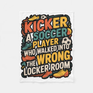 Couverture Polaire Funny Kicker Definition Footll Soccer Joke Design 