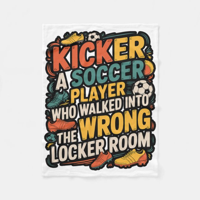Couverture Polaire Funny Kicker Definition Footll Soccer Joke Design  (Devant)