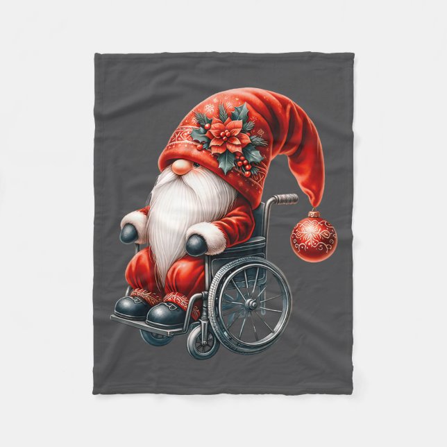 Couverture Polaire Funny Kids Wheelchair Santa Graphic For Men Christ (Devant)