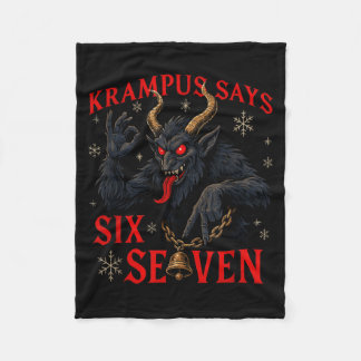 Couverture Polaire Funny Krampus Says Six Seven 6 7 Meme Christmas Xm