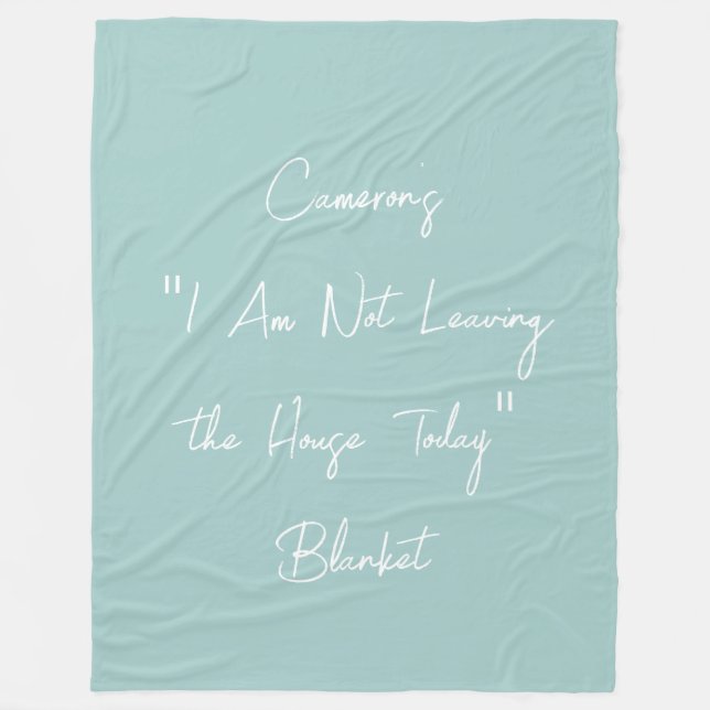 Couverture Polaire Funny Lazy Days Homebody Citation Personnalisée Bl (Devant)