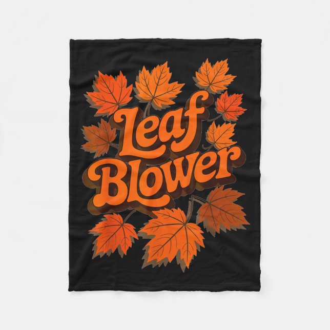 Couverture Polaire Funny Leaf Blower Fall Autumn Costume Matching Out (Devant)
