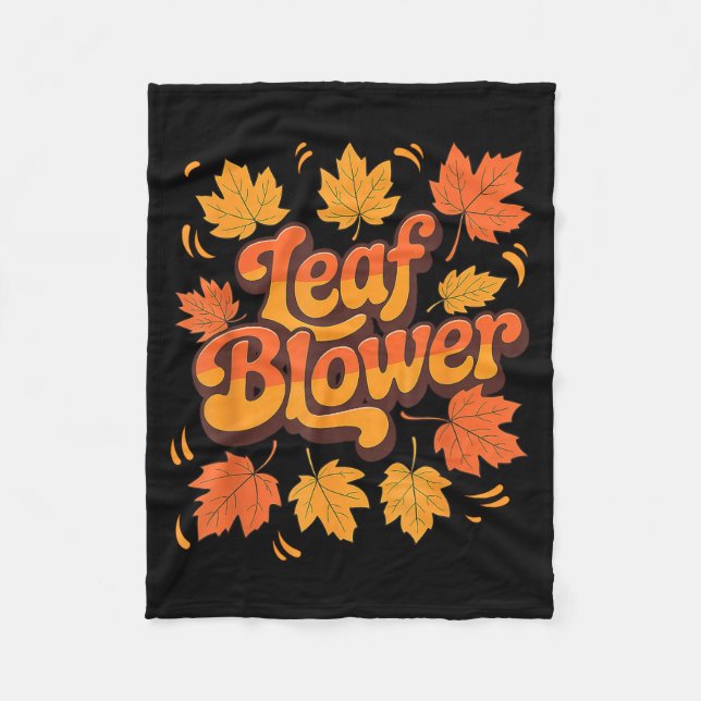 Couverture Polaire Funny Leaf Blower Fall Costume Couple Halloween Ma (Devant)