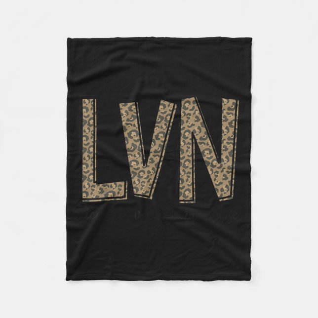 Couverture Polaire Funny Leopard Lvn Happy Licensed Vocational Nurse  (Devant)