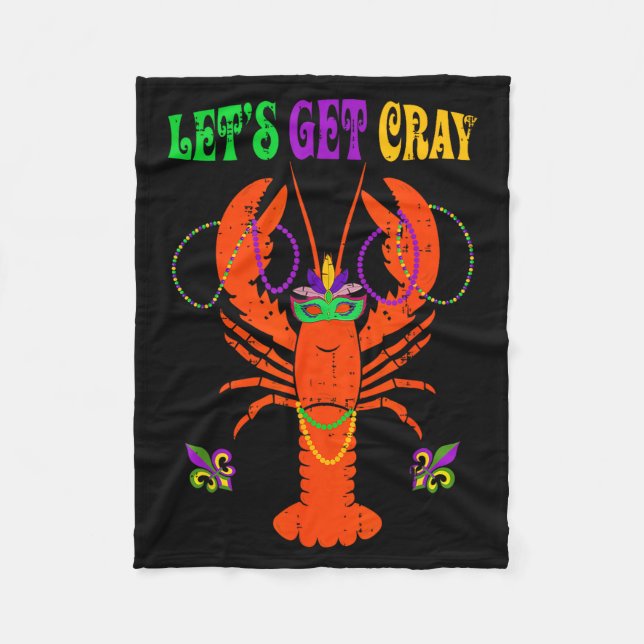 Couverture Polaire Funny Lets Get Cray Crawfish - New Orleans Funny M (Devant)