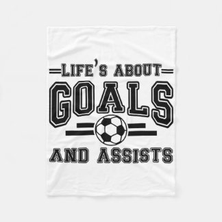Couverture Polaire Funny Life's About Goals And Ists Soccer 