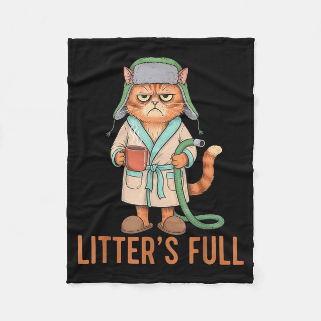 Couverture Polaire Funny Litter’s Full Cat Parody Cute Cat Lover Chri (Devant)