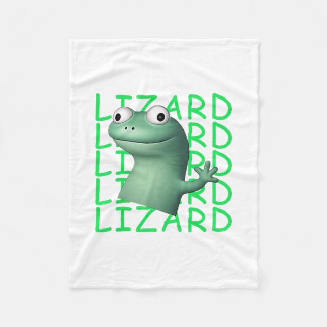 Couverture Polaire Funny Lizard Lizard Lizard Mème Viral Trending Pou (Devant)