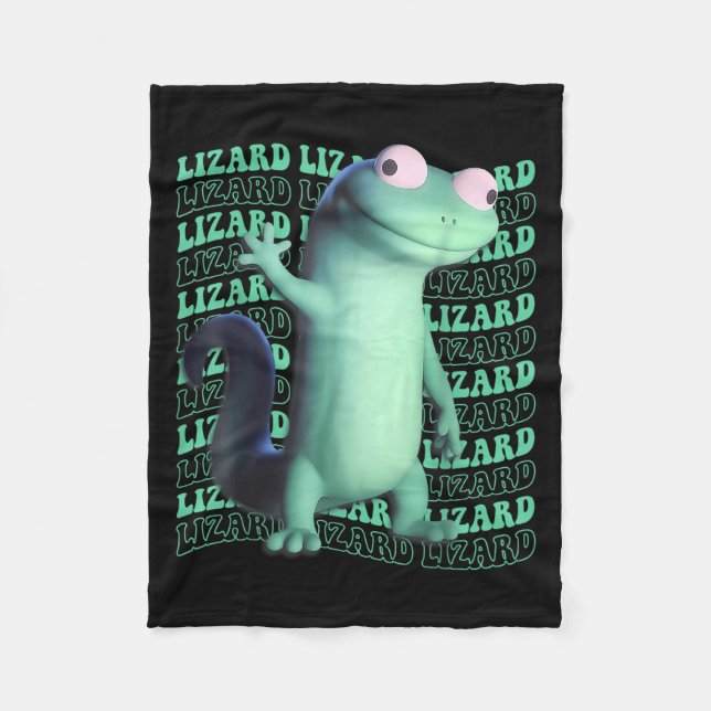 Couverture Polaire Funny Lizard mème Animal Femmes Hommes _2 (Devant)