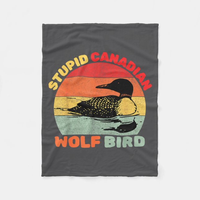 Couverture Polaire Funny Loon Bird Humor Stud Canadian Wolf Bird  (Devant)