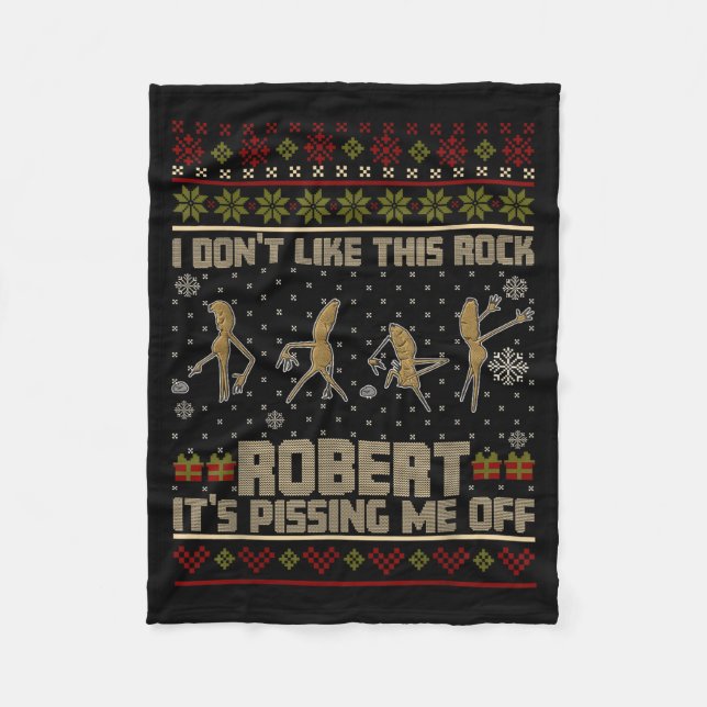 Couverture Polaire Funny Marcus The Worm I Don't Like This Rock Ugly  (Devant)