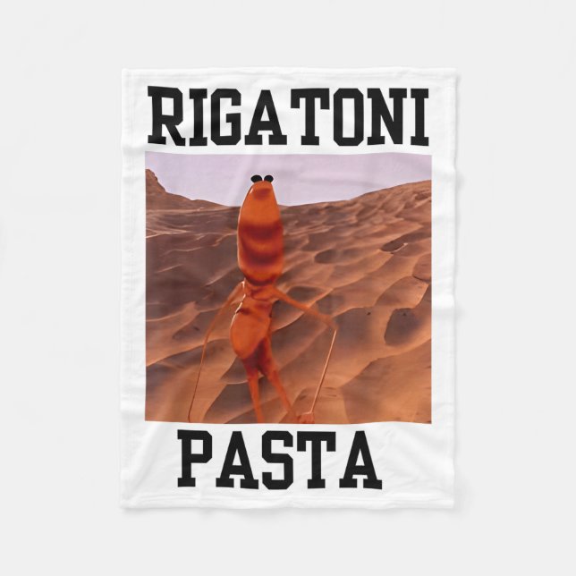 Couverture Polaire Funny Marcus The Worm Rigatoni Pasta Robert Meme T (Devant)