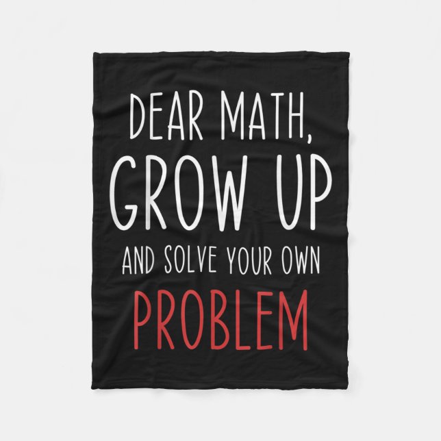 Couverture Polaire Funny Math Quote Dear Math Teacher Student Meme Fo (Devant)