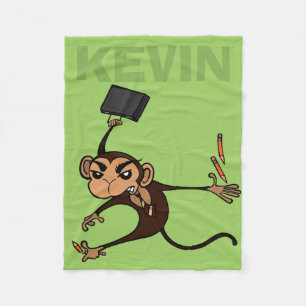 COUVERTURE POLAIRE FUNNY MONKEY PERSONNALISÉ FLEECE BLANKET
