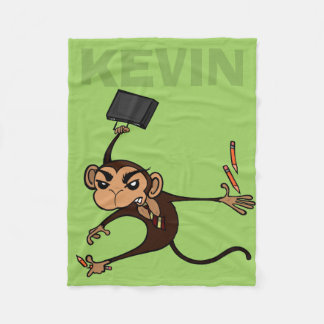 COUVERTURE POLAIRE FUNNY MONKEY PERSONNALISÉ FLEECE BLANKET