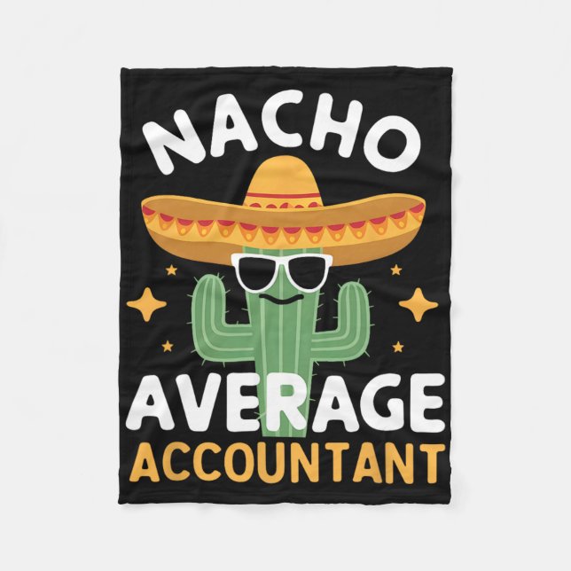 Couverture Polaire Funny Nacho Comptable Moyen Cinco De Mayo Mexique (Devant)