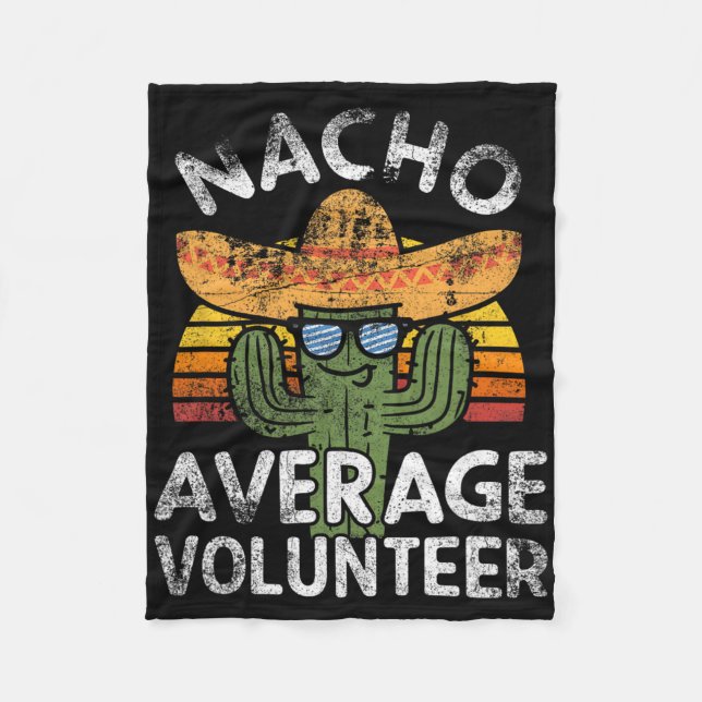 Couverture Polaire Funny Nacho Moyenne Bénévole Cinco De Mayo Mexica (Devant)