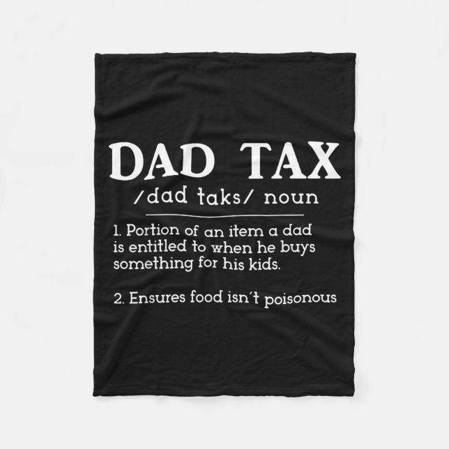 Couverture Polaire Funny New Dad Birthday For Fathers Day Dad Tax Def (Devant)