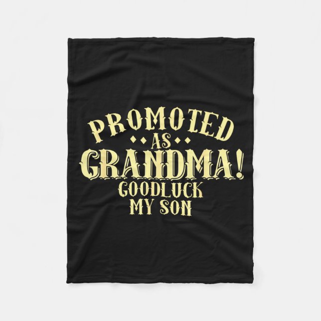 Couverture Polaire Funny New Grandma Promotion Quote Grandmother Humo (Devant)