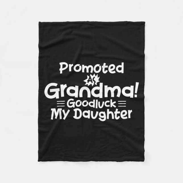 Couverture Polaire Funny New Grandma Promotion Quote Grandmother Humo (Devant)