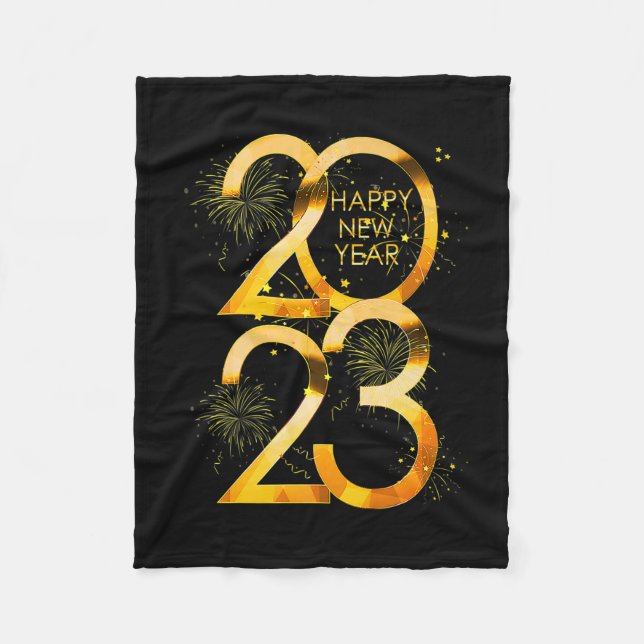 Couverture Polaire Funny New Years Eve Party Supplies 2023 Happy New (Devant)