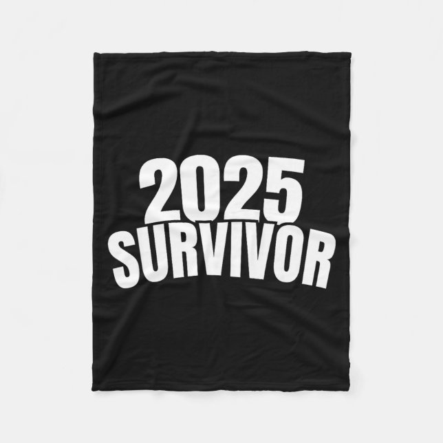 Couverture Polaire Funny New Years For Men 2025 Survivor  (Devant)