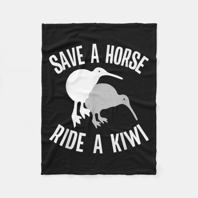 Couverture Polaire Funny New Zealand Kiwi Meme Quote Save A Horse Rid (Devant)
