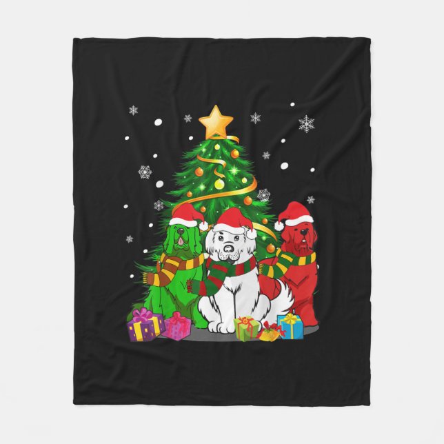 Couverture Polaire Funny Newfoundland Dog | Meilleur poison de Christ (Devant)