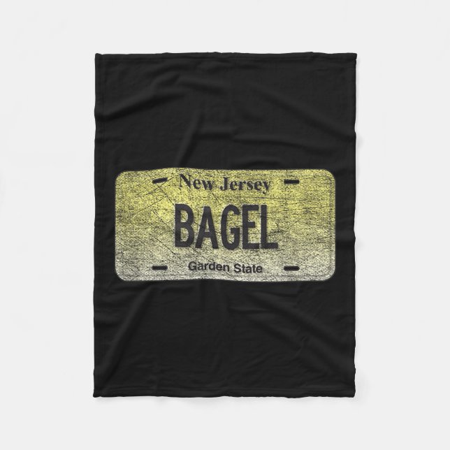 Couverture Polaire Funny Nj State Vanity License Plate Bagel  (Devant)
