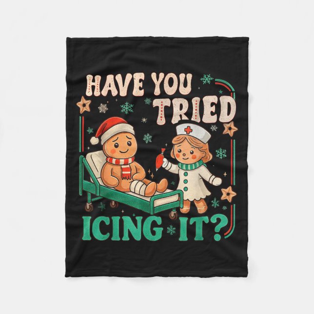 Couverture Polaire Funny Pain Scale Have You Tried Icing It Gingerbre (Devant)