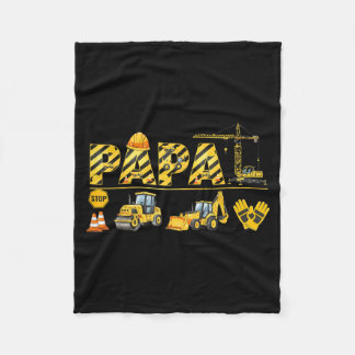Couverture Polaire Funny papa Construction Excavator Kids Matching