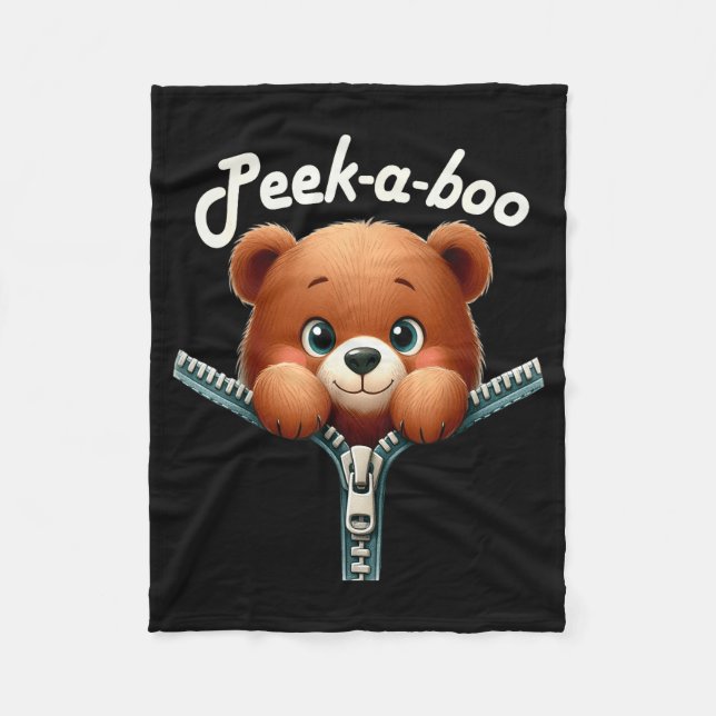 Couverture Polaire Funny - Peek-a-boo - Bear  (Devant)