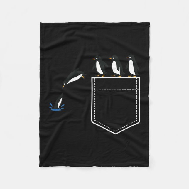 Couverture Polaire Funny Penguin Cket Cute Diving Penguin Animal Love (Devant)