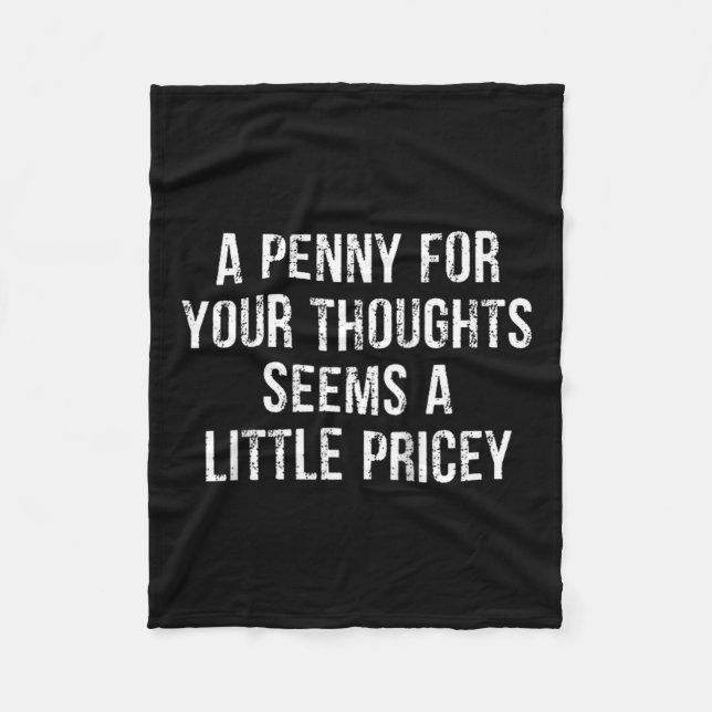 Couverture Polaire Funny, Penny For Your Thoughts Raglan Baseball Tee (Devant)