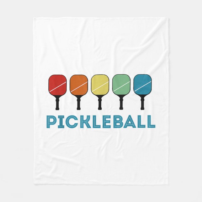 Couverture Polaire Funny Pickleball Retro Vintage (Devant)