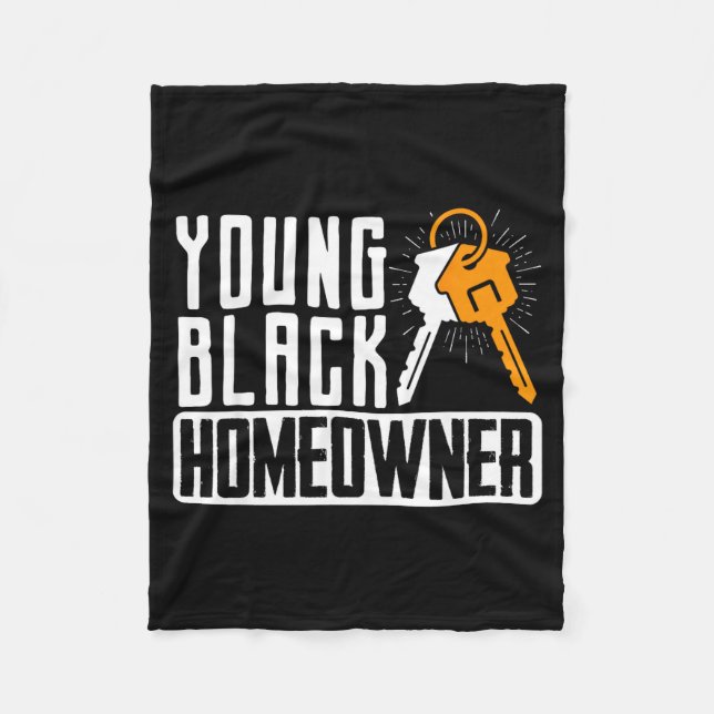 Couverture Polaire Funny Proud New House Young Black Homeowner Housew (Devant)