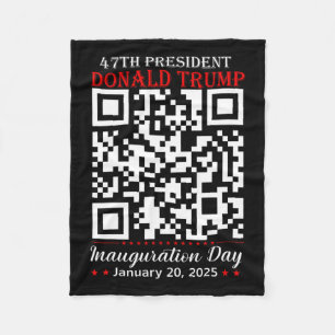 Couverture Polaire Funny Qr Président Trump Dance Code Inauguration D