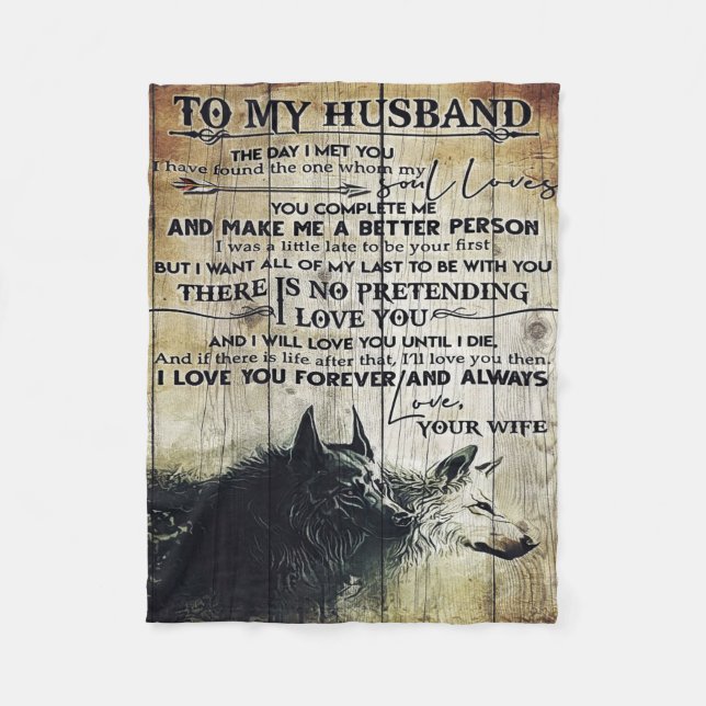 Couverture Polaire Funny Quotes To Husband | Gift For Man | (Devant)