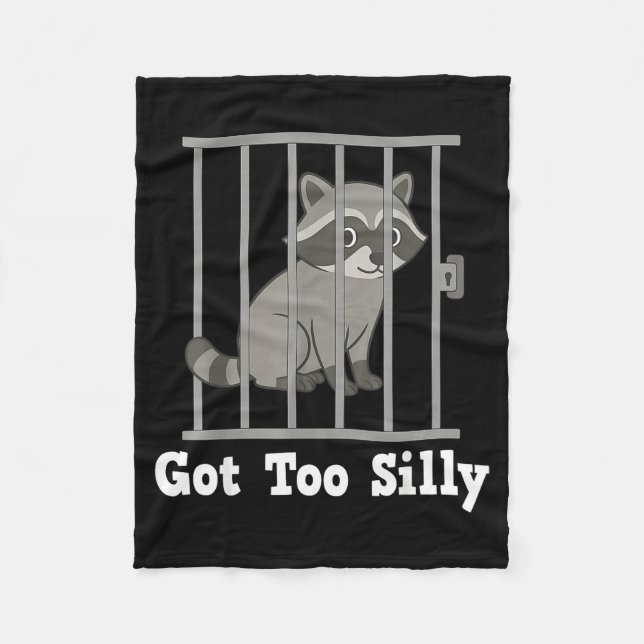Couverture Polaire Funny Raccoon Meme Got Too Silly Humor Men Women K (Devant)