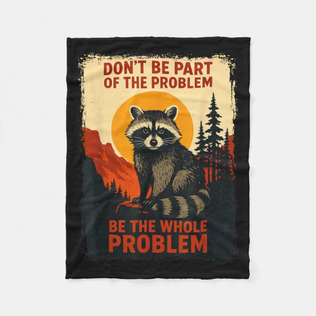 Couverture Polaire Funny Raccoon Nature Wildlife Outdoor Graphic Sarc (Devant)